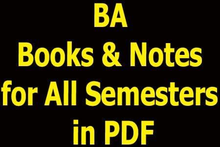 BA Books & Notes For All Semesters In PDF