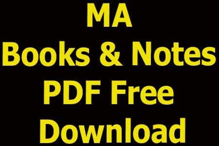 MA Books & Notes PDF Free Download