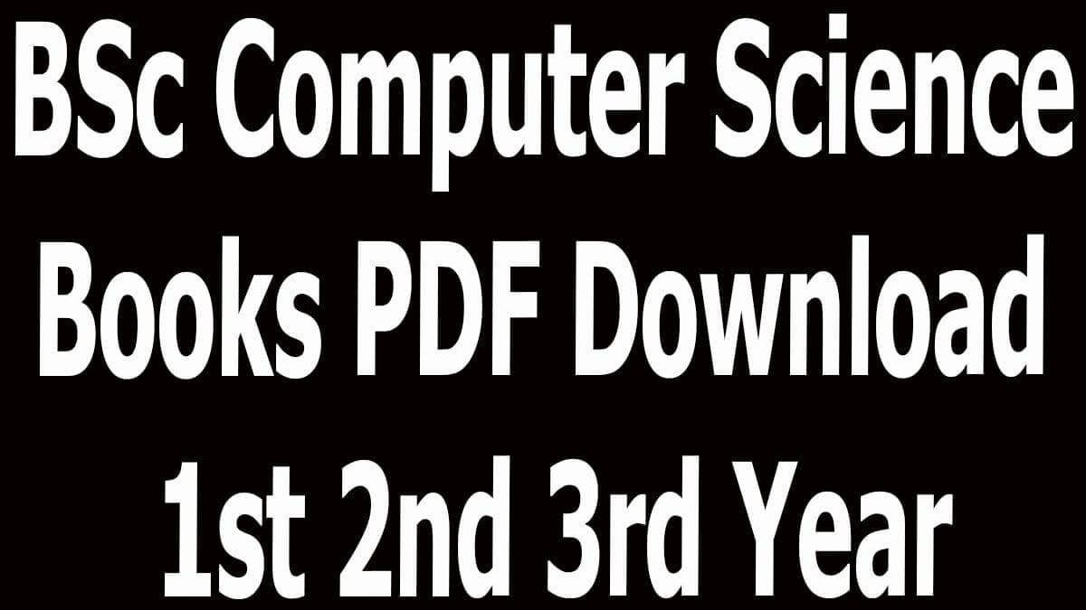 b sc 1st year computer science book pdf download in english