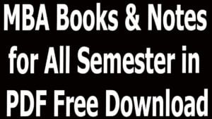 MBA Books & Notes for All Semester in PDF Free Download