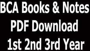 BCA Books & Notes PDF Download 1st 2nd 3rd Year