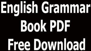 English Grammar Book PDF Free Download