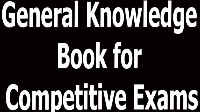 General Knowledge Book for Competitive Exams