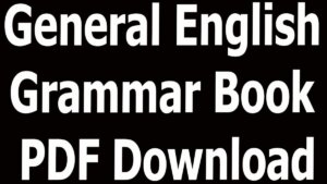 General English Grammar Book PDF Download