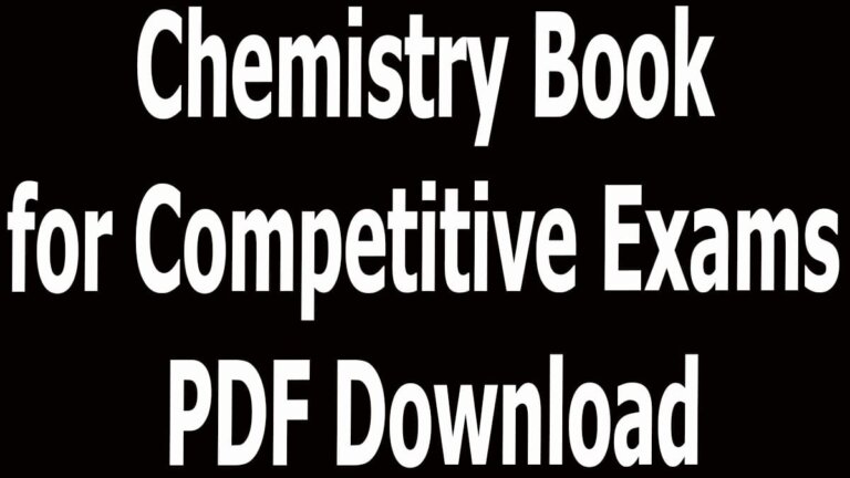 Chemistry Book for Competitive Exams PDF Download