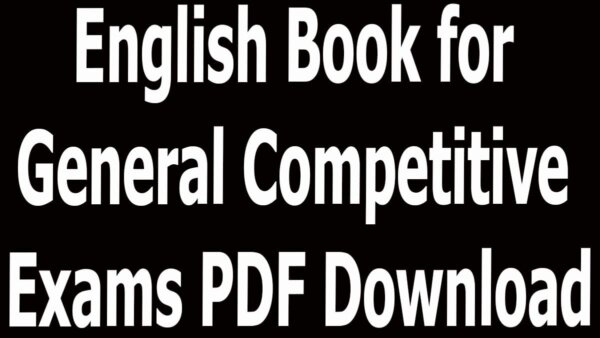 English Book for General Competitive Exams PDF Download