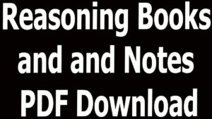 Reasoning Books and and Notes PDF Download