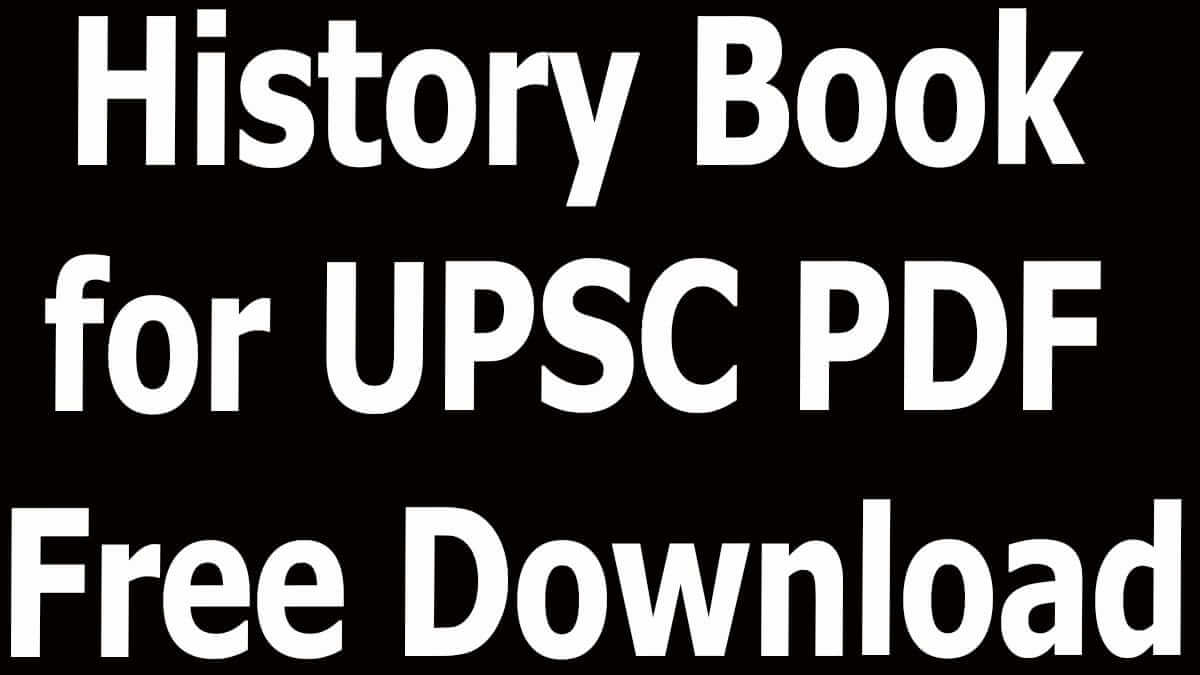 History Book For UPSC PDF Free Download