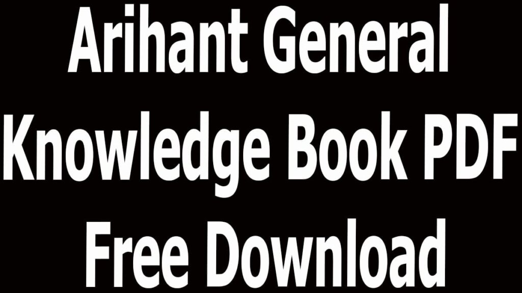 arihant general english book pdf free download