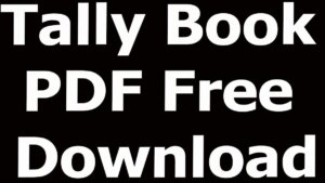 Tally Book PDF Free Download