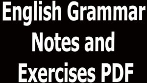 English Grammar Notes and Exercises PDF