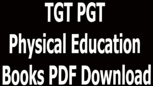 TGT PGT Physical Education Books PDF Download