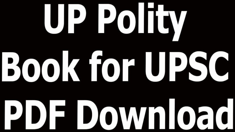 UP Polity Book for UPSC PDF Download