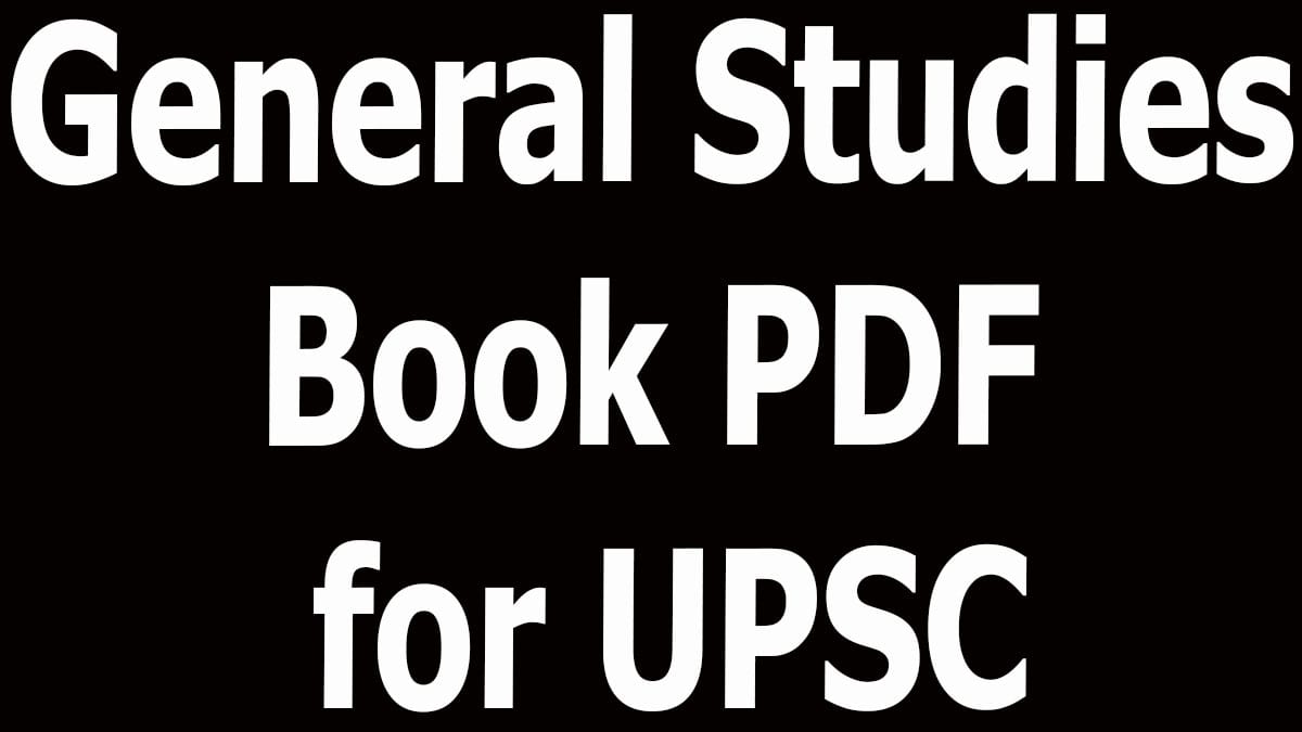 General Studies Book PDF for UPSC