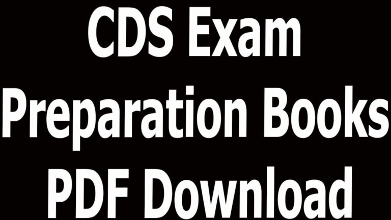 CDS Exam Preparation Books PDF Download