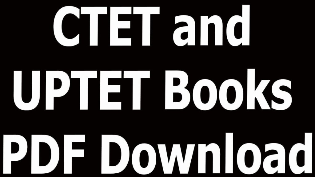 CTET and UPTET Books PDF Download