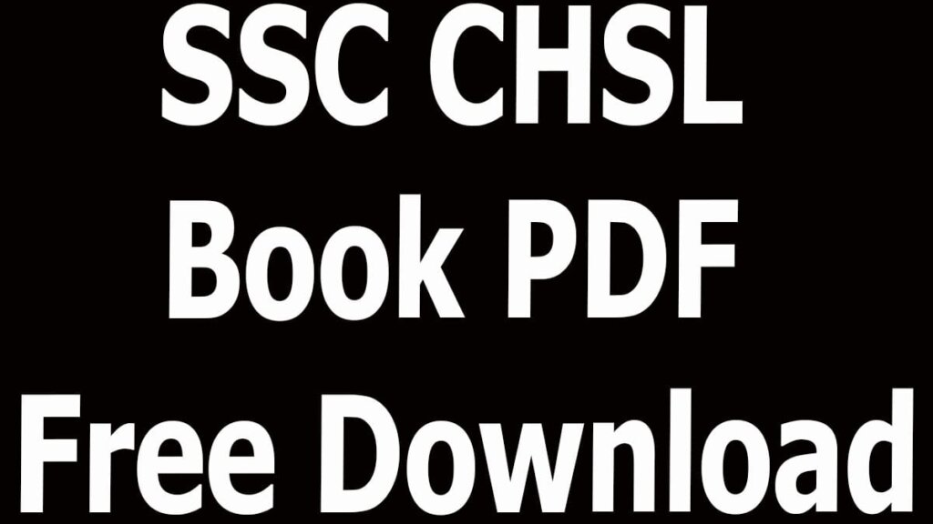 SSC CHSL Book PDF Free Download