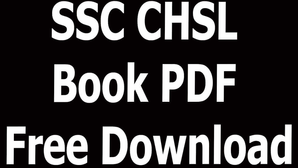SSC CHSL Book PDF Free Download