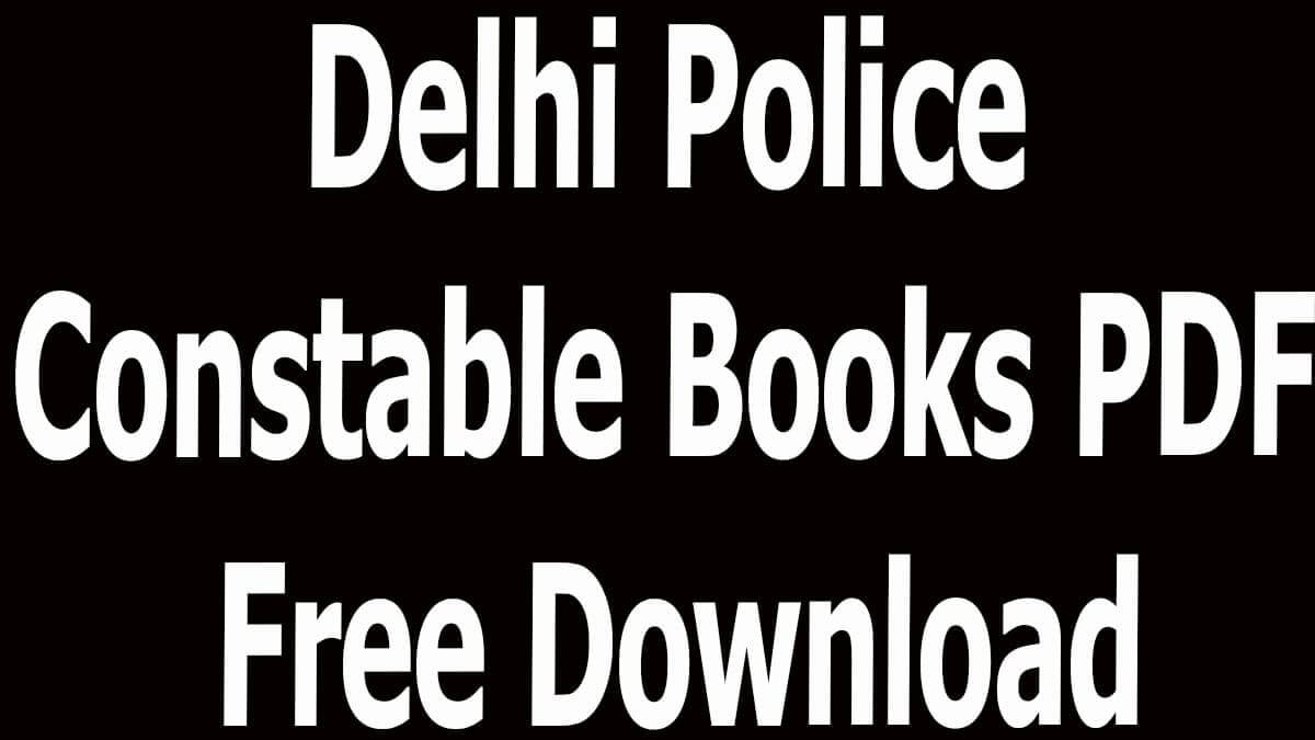 Delhi Police Constable Books PDF Free Download