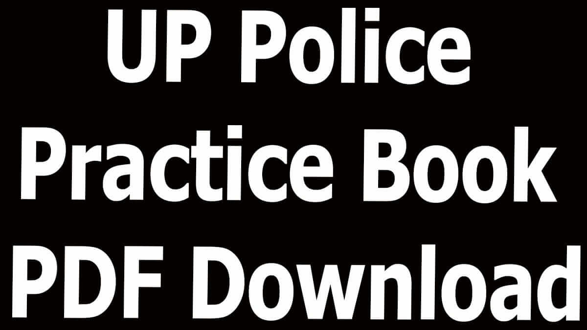 UP Police Practice Book PDF Download